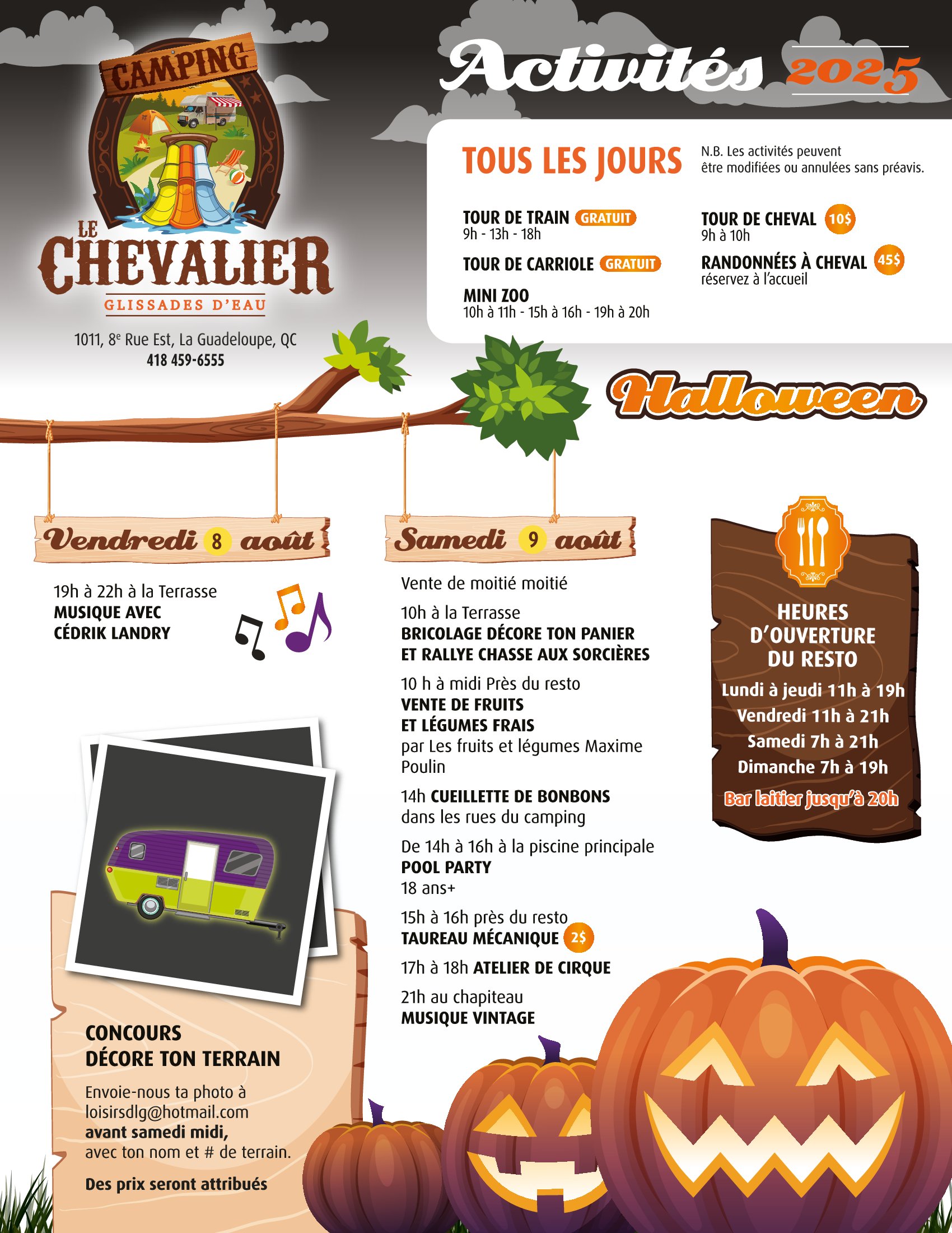Programmation Halloween 8 9 aout 2025 CAMPING